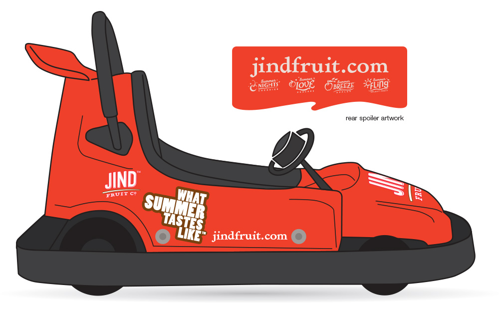 Concept drawing of the Jind Fruit go kart.