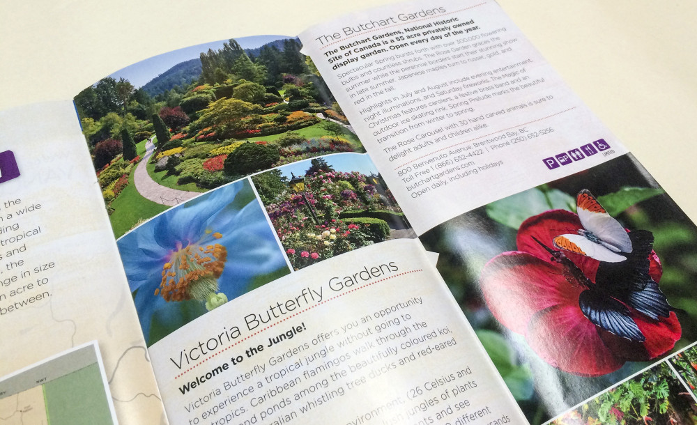 'Follow the Garden Trail' feature layout opening spread.