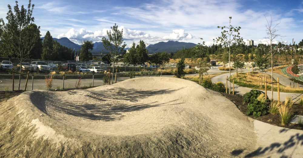 The much smaller, very beginner level pump track that was designed specifically with young children in mind.